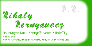 mihaly mernyavecz business card